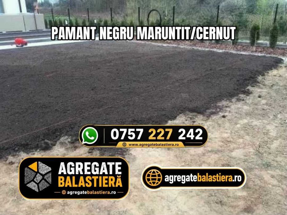 Pamant vegetal negru MARUNTIT - CERNUT  Pamant galben