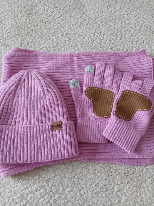 Набор шапка, шарф, перчатки