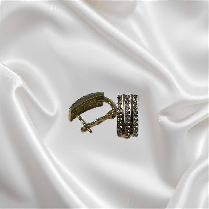 Cercei aur galben 14K cu pietre, 3.78 grame