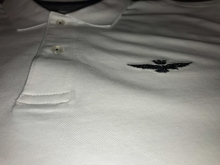 Оригинална поло-тениска Aeronautica Militare, бяла, размер: XXL