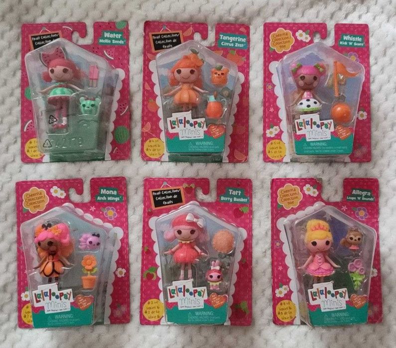 Lot 6 Papusi Lalaloopsy Minis Seria 16 Sigilate NIB Rare / Fruit & Cheerful