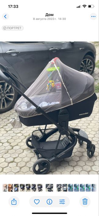 Коляска детская черная