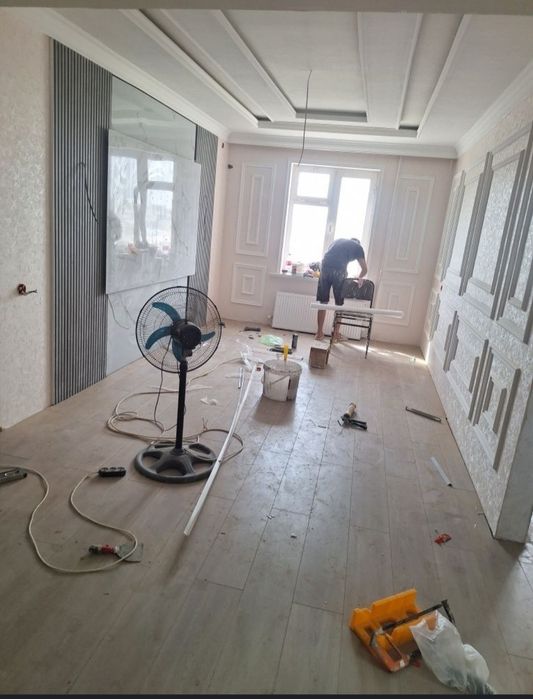 Шпаклёвка штукатурка кафель обой ламенат краска под ключ