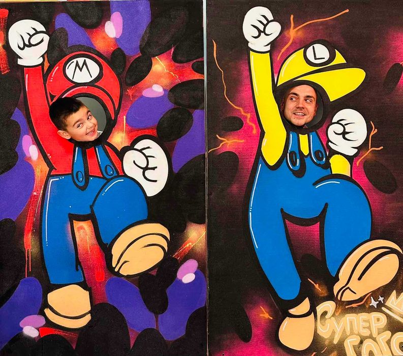 Украса Супер Марио,рисунки по поръчка