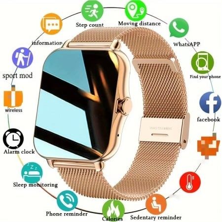 Ceas smartwatch damă cu două curele
