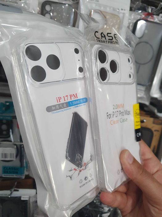 iPhone 17 , AIR , 17 Pro , 17 Pro Max  прозрачни силиконови гърбове