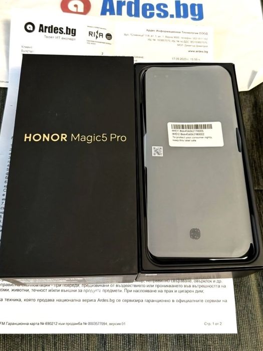 КАТО НОВ 512GB Honor Magic 5 Pro Гаранция Ardes 2025г. Green | Зелен