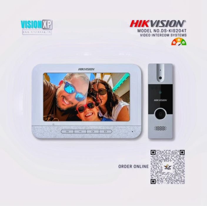 Hikvision Видеодамвфон DS-KIS204T (O.STD)  . Для дома.
