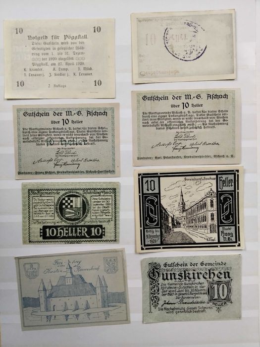 Австрийски банкноти -хелери 1920