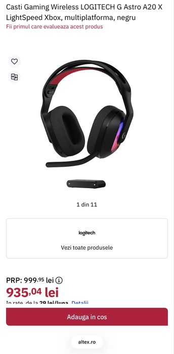 Casti logitech wireless speed Astro20x!