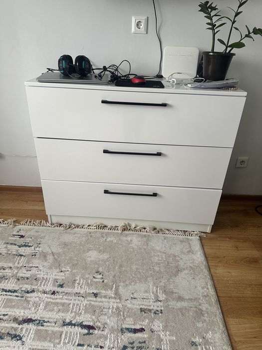 Комод белый раздвижной