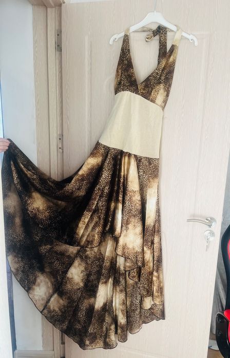 Дамска официална сатенена рокля