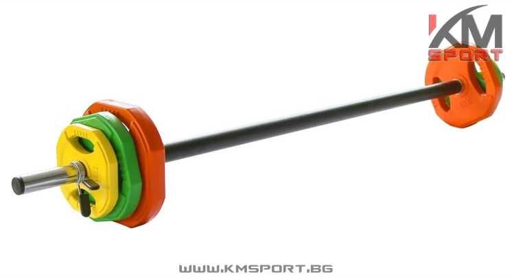 Нов фитнес сет 20кг за напомпващи тренировки Body pump -лост с тежести