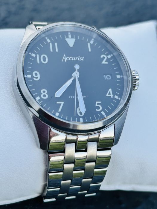 Ceas Accurist Aviation Men'S Watch | Silver Case