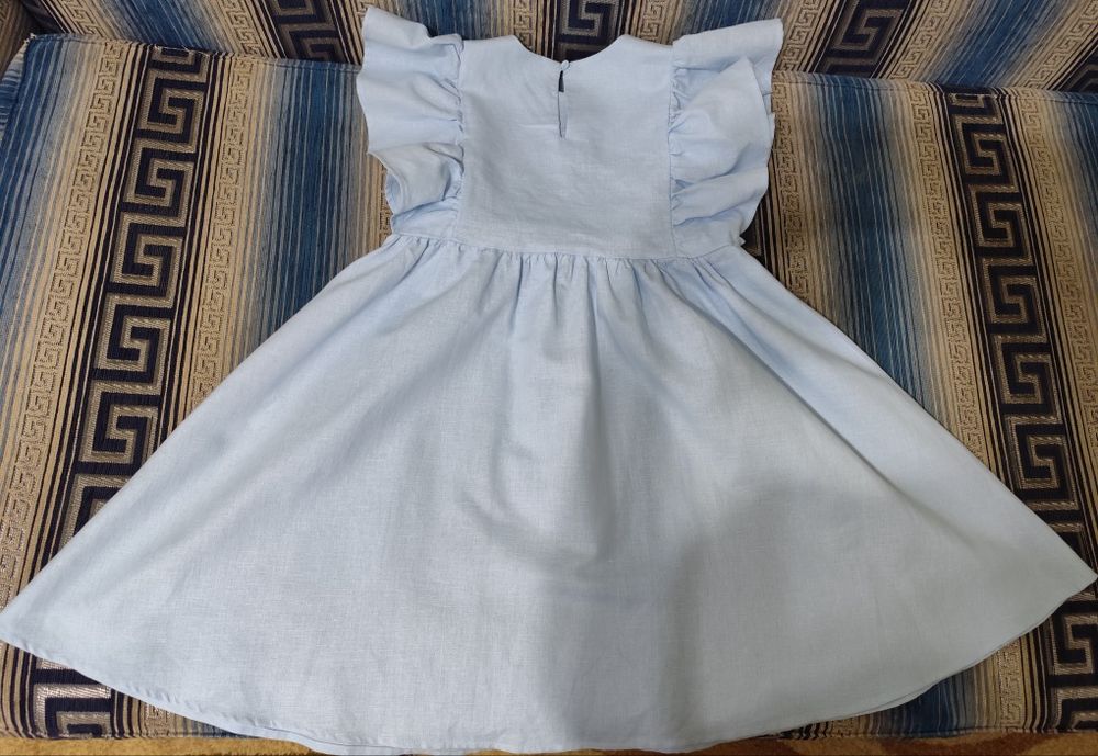 Платье летнее до 8 лет из льна