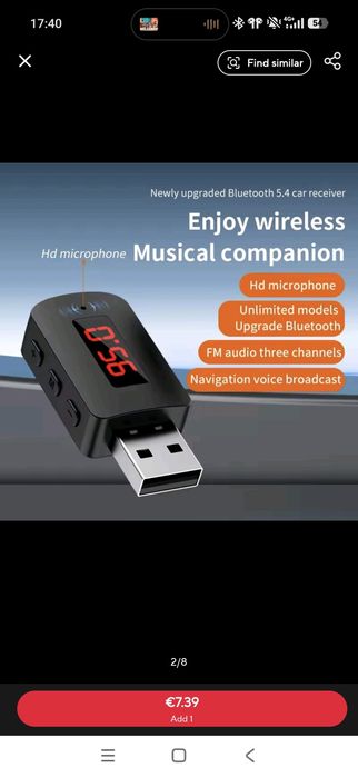 USB FM Transmitter Bluetooth