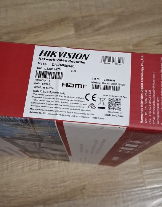 Продается Видеорегистратор Hikvision DS-7608NI-K1