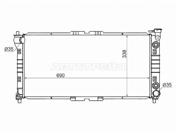 Радиатор охлаждения двигателя  Mazda 626