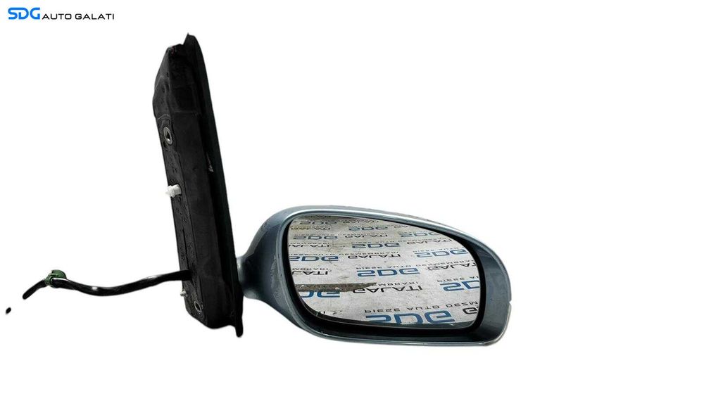 Oglinda Electrica Dreapta Volkswagen Touran 2003 - 2010 Culoare Albastru Deschis Cod 010744 [ L5711 ]