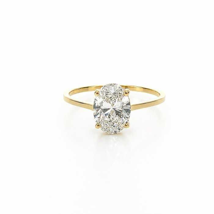 Inel logodna aur galben - 14 kt. cu Diamant de 2.05ct. tw.(Lab-grown)