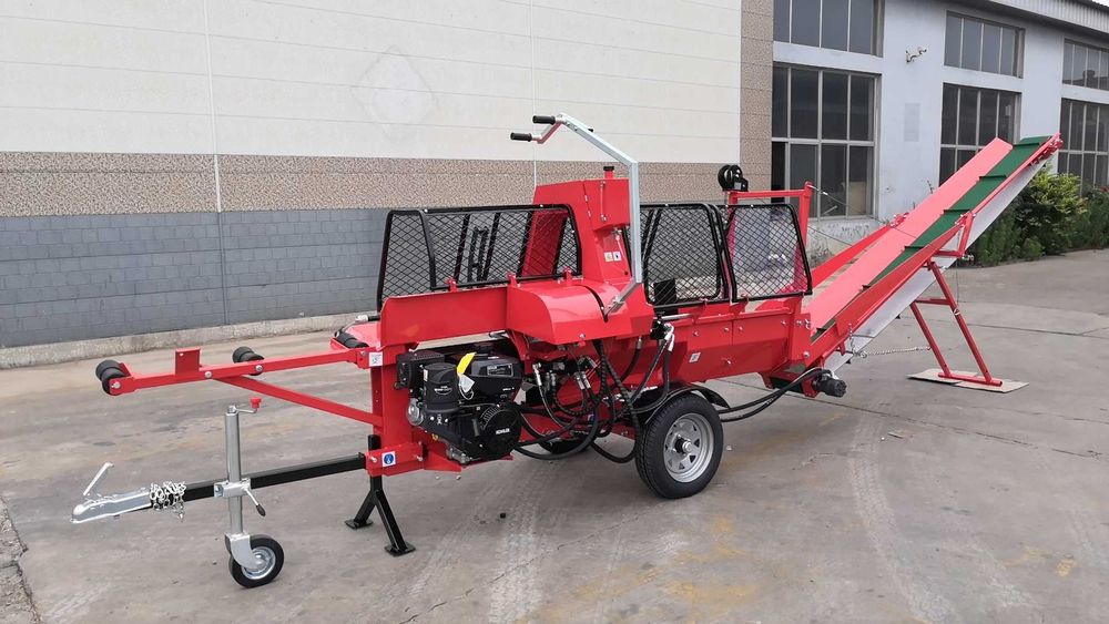 Конвейр за рязане, цепене и товарене на дърва с ел. двигател 9,5KW