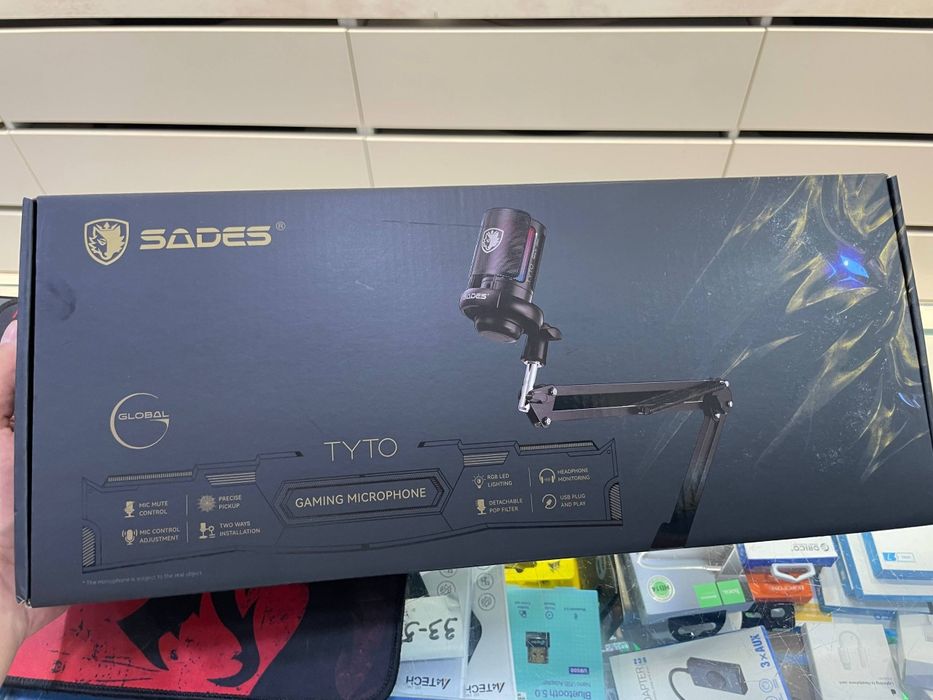 (2в1) Пантограф+Микрофон Sades ME6S TYTO /Аналог fifine a6t