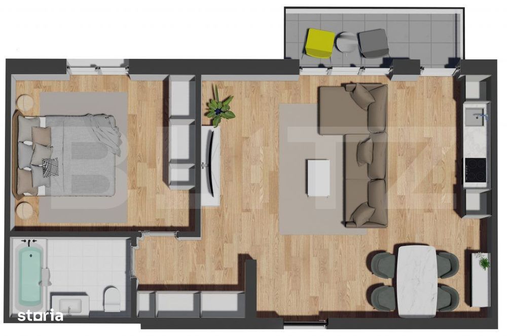 COMISION 0% Apartament 2 camere, panorama superba, bloc exclusivist