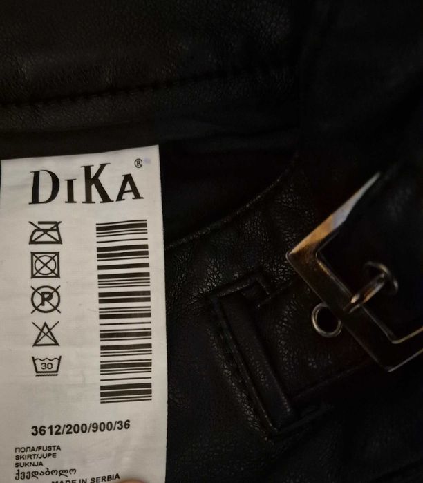 Пола тип "молив" от еко кожа, DiKa, размер S
