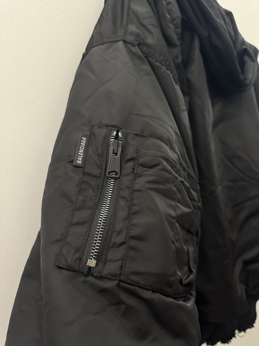 Balenciaga Incognito hooded bomber jacket