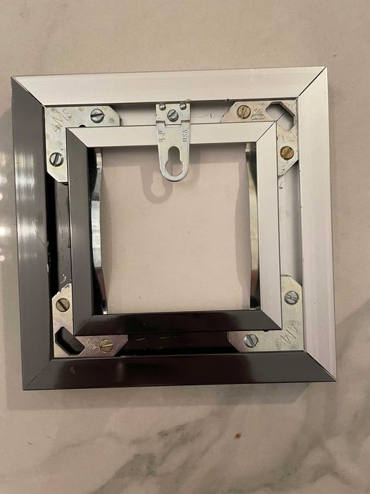 gravura foaie rives in creion semnata rama profesionala de inox periat