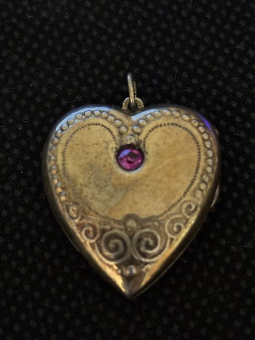Винтажный медальон-сердце с секретом | СССР, 1953 г. | Серебро 875