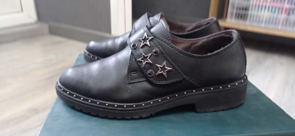 Ботинки лоферы кожаные