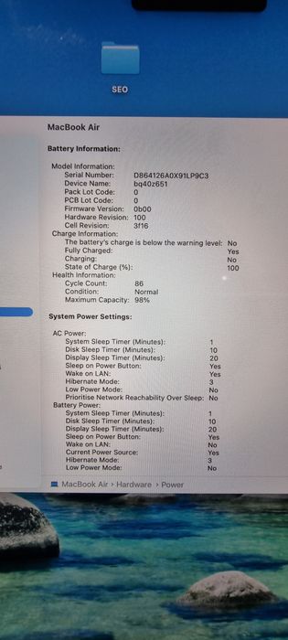 MacBook Air, ekran 15.3 Retina UHD, operativka 16GB, xotira 500GB SSD