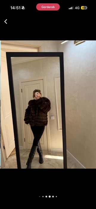 Шуба из натурального песца