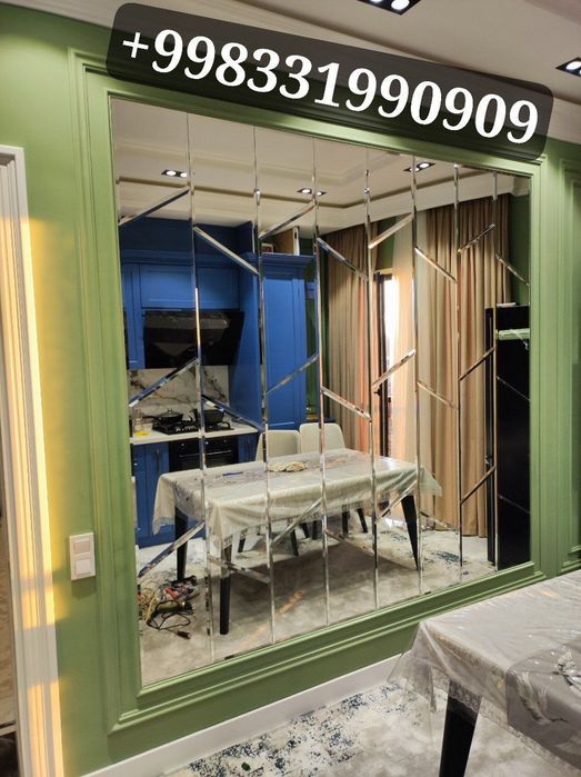 Ойналар кесиш хизмати.Ромбик Зеркала Rombik Стеклo Витрини,Тош Ойна