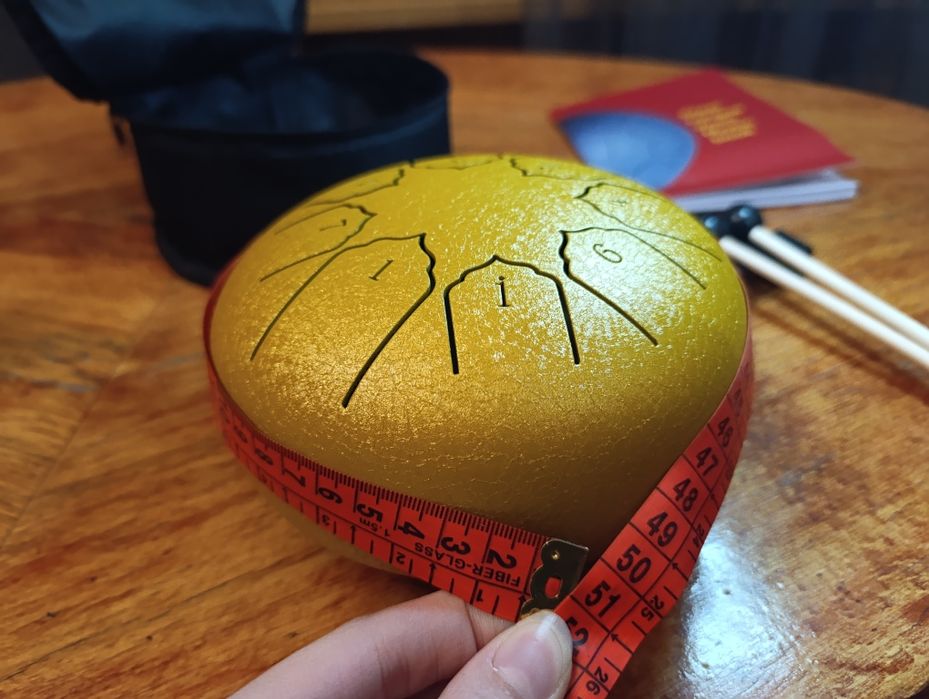 Новогодняя скидка!Ручной барабан глюкофон,hand pan , жёлтый и розовый