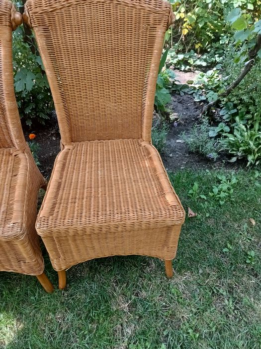 Set 4 Scaune împletite terasă