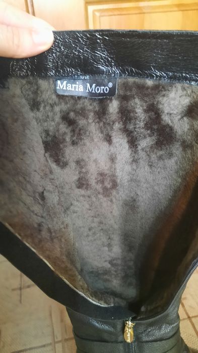 Кожанные зимние сапоги