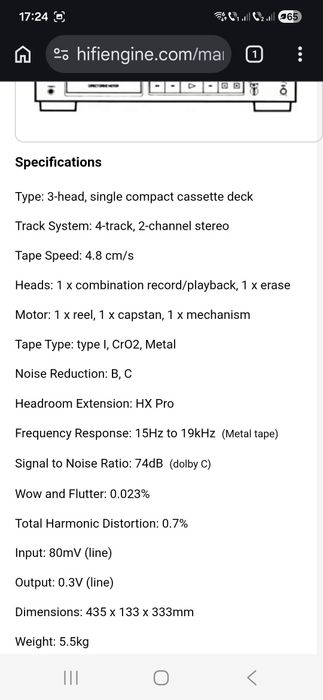 Deck JVC TD V542 ca nou
