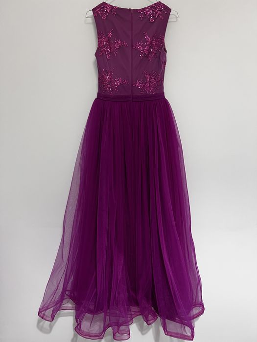 Rochie lunga, eleganta Ana Radu, La Donna: neagra, fucsia, multicolora