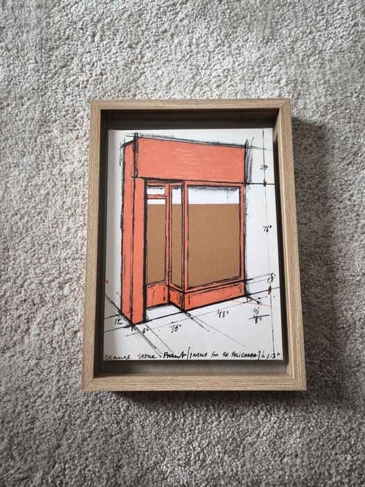 Orange store front-литография с колаж Christo-Христо Явашев