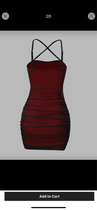 Къса червена рокля, S р-р