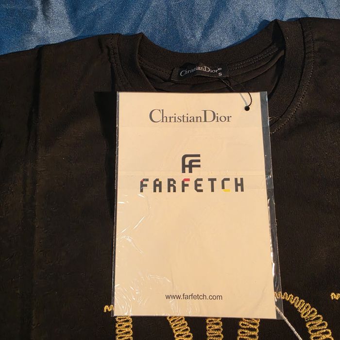Tricou Christian DlOR marimea S,  negru, bumbac. Unisex. Nou cu eticheta. Farfetch