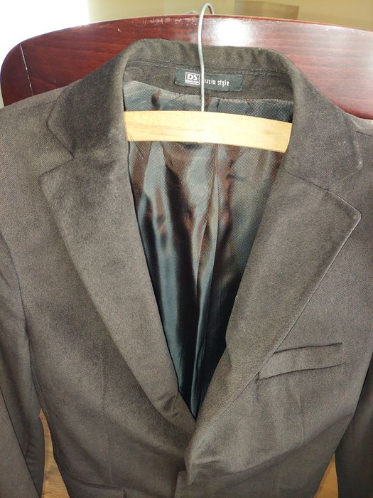 Sacou de toamna maro bumbac catifelat