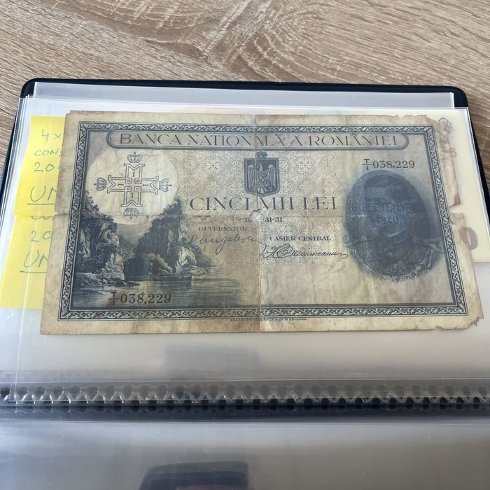 Colecție Numismatică, inclusiv 5000 Lei 1941