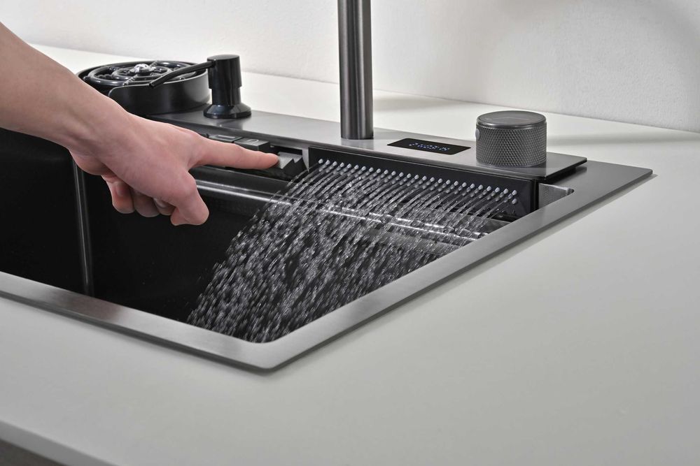 60см мултифункционална кухненска мивка с двоен водопад