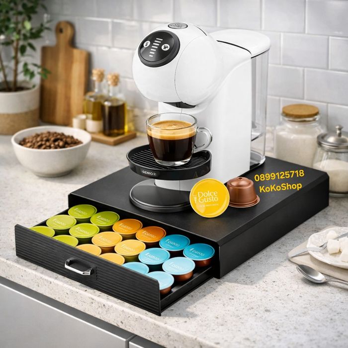 Кутия за капсули Dolce Gusto – органайзер + поставка за кафе машина