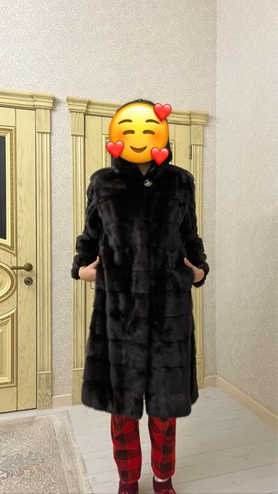 Поперечная норковая шуба
