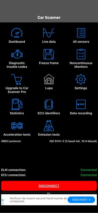 OFERTA! NOU! OBD2 Tester auto Bluetooth IOS/Android Stergere ERORI
