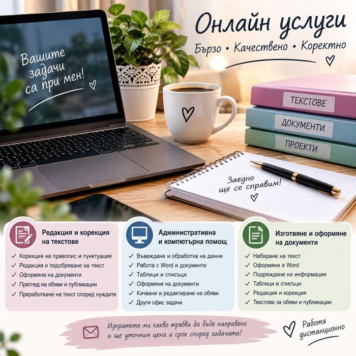 Онлайн административна и компютърна помощ
